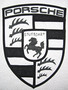 Deka pro Petra - znak Porsche technikou ''vitráž'' a domalovaný gelovým perem na textil